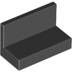 4865-11G Paneel 1x2x1 (bankje) rechte hoeken zwart gebruikt *1B396