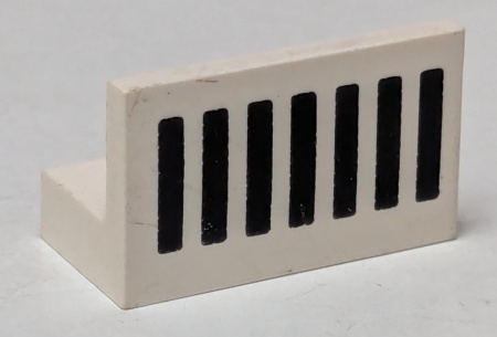 4865p06-1G Paneel 1x2x1 Zwarte grille wit gebruikt *0D0000