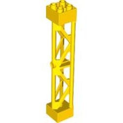 58827-3G Pilaar 2x2x10 TYPE 3 vakwerk open TWEE secties geel gebruikt *2B071