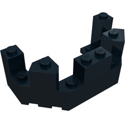 6066-11GB BULK: 10x Kasteel- kantelen 4x8x2 1/3 zwart gebruikt *