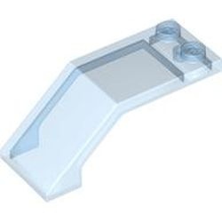 6070-74G Ruit 5x2x 1 2/3- 1x gebogen transparant middenblauw gebruikt *1C019 - Img 1