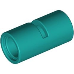 62462-39 Technic, Pin koppelaar Rond met inkeping turquoise, donker NIEUW *0B009