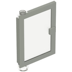 73436c01-9G Deur 1x4x5 links met transparant glas lichtgrijs (klassiek) gebruikt *1C032