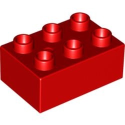 87084-5 DUPLO steen 2x3 (LET OP: DUPLO IS VRIJWEL ALTIJD PAKKETPOST) rood NIEUW *