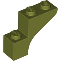88292-155 Steen, halve boog 1x3x2 (trapsgewijs) groen, olijf NIEUW *1B376