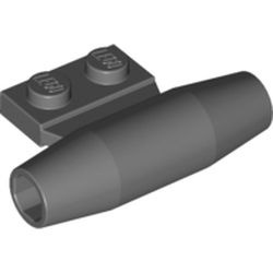 98302-85 Motor met zijplaat 1x2 MET ashouders en opening grijs, donker (blauwachtig) NIEUW *1D0000