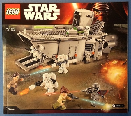 INS75103-G 75103 BOUWBESCHRIJVING- First Order Transporter gebruikt *LOC 6007