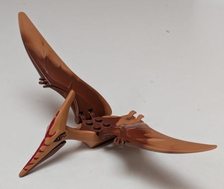 ptera02-150G Dinosaurus Pteranodon met roodbruine achterkant caramel, midden gebruikt *