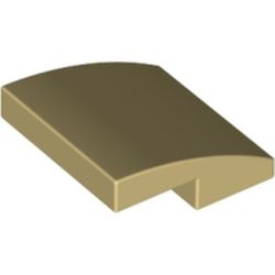15068-2G Dakpan rond 2x2x2/3 geen noppen afgerond crème gebruikt *1D037