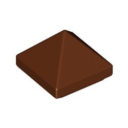 22388-88 DakNOK 45 graden PYRAMIDE 1x1 2/3 hoog top 4 zijdig bruin, roodachtig NIEUW *1L190