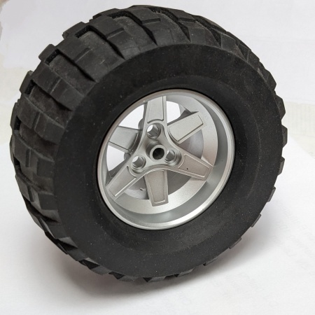 22969c01-67 Wiel 62mmx46mm Technic Racing groot met band Technic Power Puller (32298) PAKKETPOST zilver, metallic NIEUW *