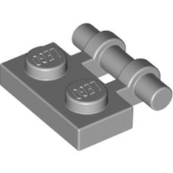 2540-86G Platte plaat 1x2 met OPEN hendel grijs, licht (blauwachtig) gebruikt *1L293