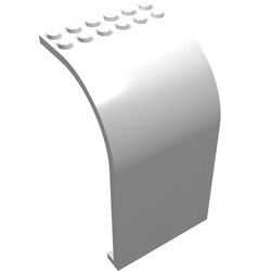 2572-1G Ruit 6x6x9 gebogen top PAKKETPOST wit gebruikt *
