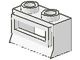 27c01-1G Raam 1x2 breed x1- KLASSIEK met glas wit gebruikt *1C033
