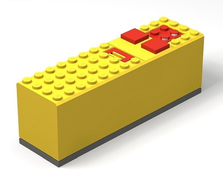 2847c03-3 Batterijbox 9 volt compleet LET OP ALLEEN TE VERZENDEN IN PAKJE! geel NIEUW *