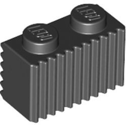 2877-11G Steen met grill horizontaal/andere kant verticaal zwart gebruikt *1R010