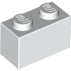 3004-1BG BULKSTENEN: 100x Steen 1x2 wit gebruikt *1A005