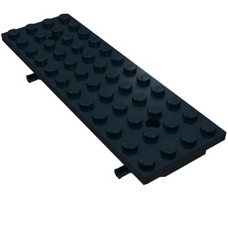 30278c01-11G Bodemplaat 4x12x1 2/3 zwart gebruikt *