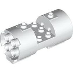 30360-1 Cylinder 3x6x2 2/3 Oudere type niet-gevulde noppen 2x6 wit gebruikt *