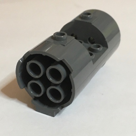 30360-85 Cylinder 3x6x2 2/3 Oudere type niet-gevulde noppen 2x6 grijs, donker (blauwachtig) NIEUW *