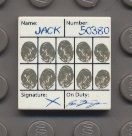 3068bpb0061-1G Tegel 2x2 Vingerafdrukken wit gebruikt *5T05-07