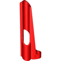 32534-5G Technic, Sierpaneel # 7 Small Long, Large Hole, Side A rood gebruikt *5K000