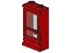 32bc01-5G Deur 1x2x3 links KLASSIEK met glas rood gebruikt *1C028