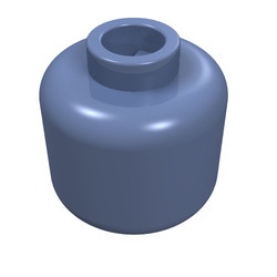 3626b-55 Steen Minifig dikrond geblokte open nop blauw, zandkleurig NIEUW *1L078