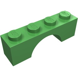 3659-36G Steen, boog 1x4x1 hoog groen, helder gebruikt *1D051