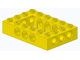40344-3 Technic, steen 4x6 Open Center geel NIEUW *5K100