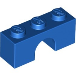 4490-7G Steen, boog 1x3x1 hoog blauw gebruikt *1D050