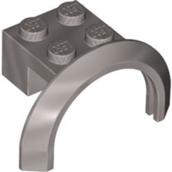 50745-95 Spatbord/sierboog 4 x 2 1/2 x 2 (HOGE boog) zilver, mat NIEUW *1B030