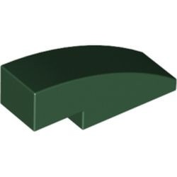 50950-80G Dakpan gebogen 1x3 groen, donker gebruikt *1D035