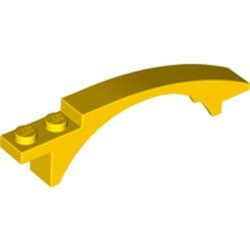 50967-3G Dakpan gebogen 1x8x 1 2/3 (spatbord) geel gebruikt *