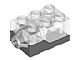 54930c02-85 Steen 2x3x1 1/3 trans top met GELE LED verlichting grijs, donker (blauwachtig) NIEUW *0D000