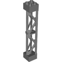 58827-85G Pilaar 2x2x10 TYPE 3 vakwerk open TWEE secties grijs, donker (blauwachtig) gebruikt *2B071