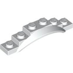 62361-1 Spatbord 6x1 1/2x1 met boog wit NIEUW *0B006