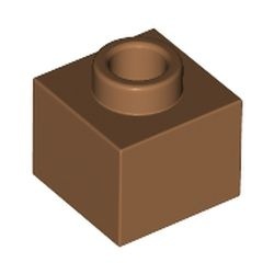 86996-150 Steen 1x1x 2/3 open nop caramel, midden NIEUW *