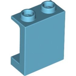 87552-156 Paneel 1x2x2 met kleine zijschotjes blauw, middenazuur NIEUW *1B023
