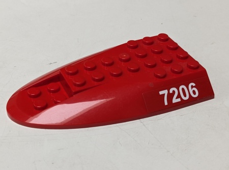87615pb01-5G Vliegtuig top 6x10 met 7206 op beide zijdes (Stickers) rood gebruikt *5S047