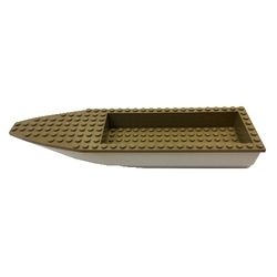 92710c04-1G Drijvende boot 28x8 met crème bovenkant (PAKKETPOST) wit gebruikt *