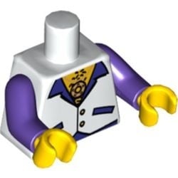 973pb0715c01-1 Torso met met ketting en behaarde borst (col02-13/col029) wit NIEUW *0B0000