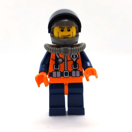 wc017G Coast Guard - met donkergrijze helm en zwart vizier gebruikt *0M0000