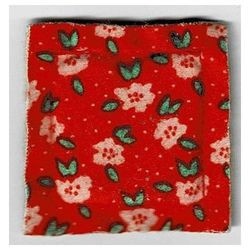 x23pb03-5G Scala- Kussen met bloemen en blaadjes rood gebruikt *5S005