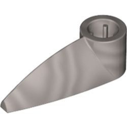 x346-66 Deurknop/Tand 1x3 met asgat grijs, lichtparel NIEUW *1B059