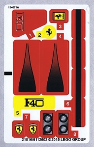 10248stk01 STICKER 10248 Ferrari F40 NIEUW *0S0000