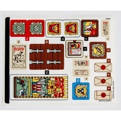 10332stk01 STICKER 10332stk01 Medieval Town Square NIEUW *0S0000