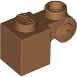 20310-150 Steen 1x1 met ornament caramel, midden NIEUW *1B031