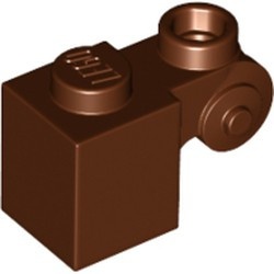 20310-88 Steen 1x1 met ornament bruin, roodachtig NIEUW *1B031
