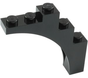 2339-11G Steen, halve boog 1x5x4 (trapsgewijs) zwart gebruikt *1L258+260 - Img 2